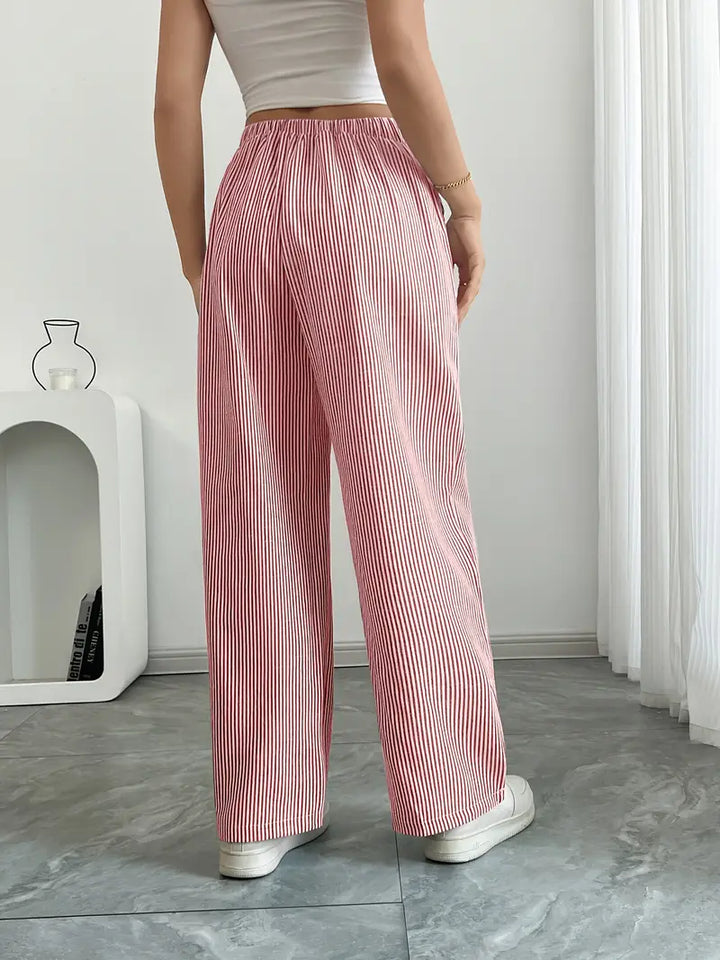 Nina™ - Elegant Striped Trousers With Pockets