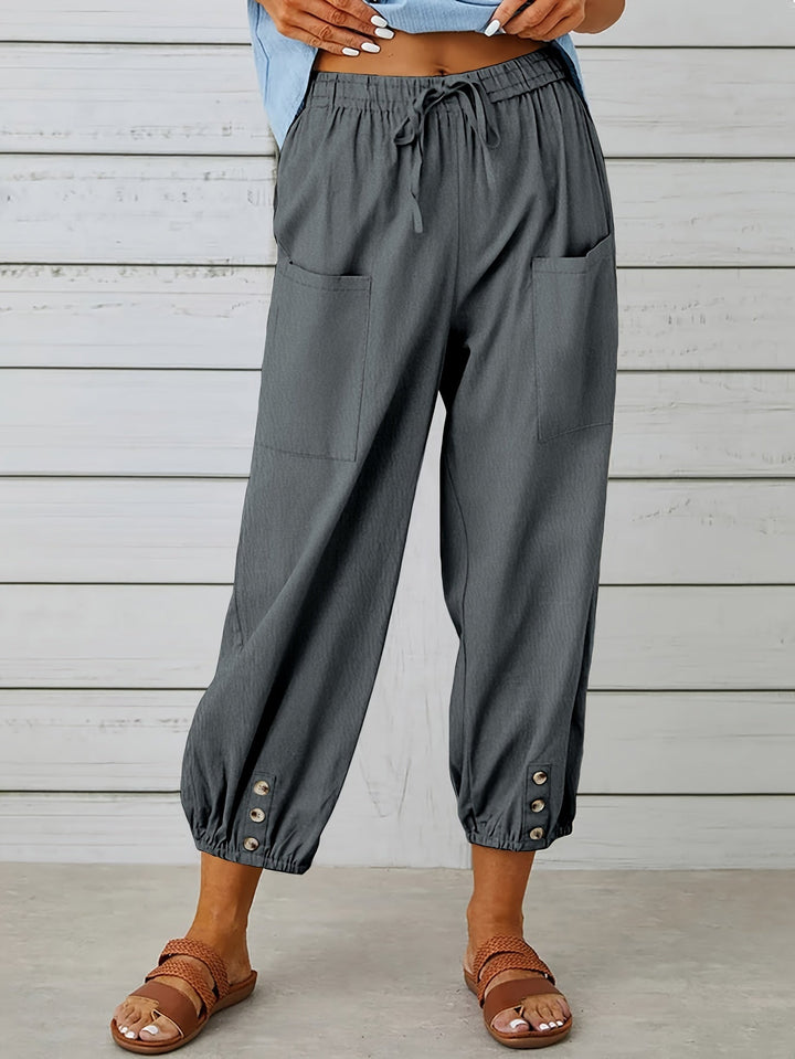 Wide Leg Capri Trousers