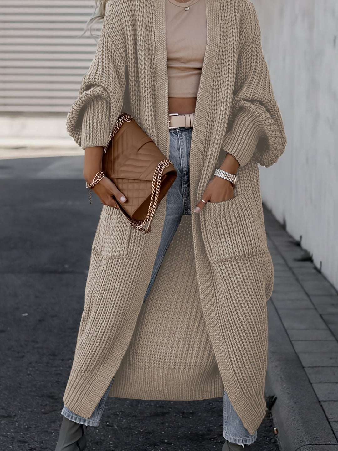 Layla™ - Elegant Deep V-Neck Long Sleeve Cardigan