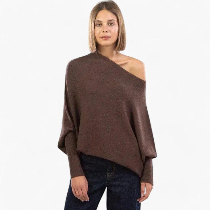 Elviana | Women’s Off-Shoulder Jumper for Relaxed Daily Outfit