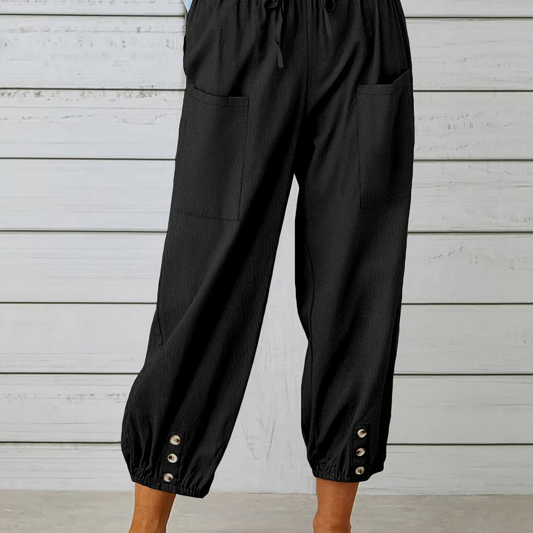 Wide Leg Capri Trousers