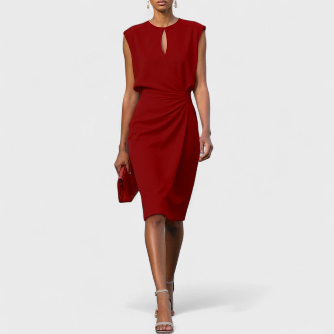 Amelie | Women’s Knee-Length Dress featuring a Keyhole Neck opening