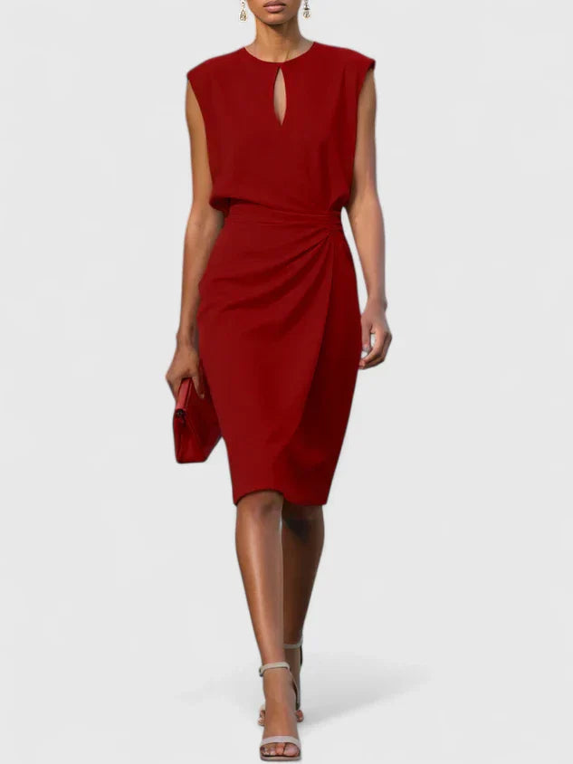 Marcelline | Women’s Midi Dress featuring a Gathered Waist