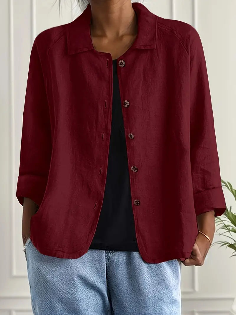 Miralyn | Women’s Button-Up Jacket featuring a Clean Collar with Front Buttons