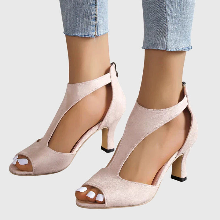 Lysandra | Women’s Peep Toe Heels with Side Cut-Outs