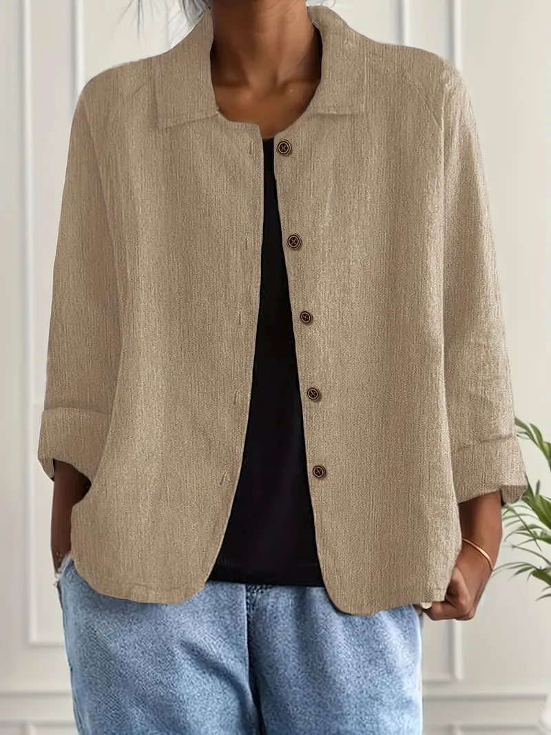 Miralyn | Women’s Button-Up Jacket featuring a Clean Collar with Front Buttons