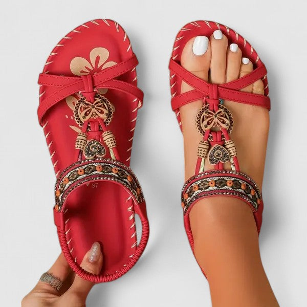 Rosalyn | Women’s Boho Sandals featuring Decorative Slings