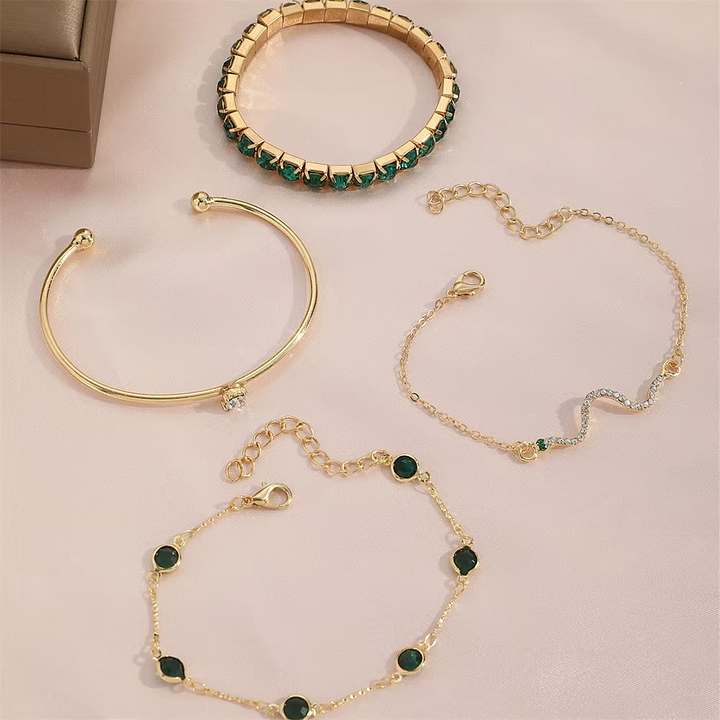 Miray - Aurora Emerald Bracelet Set