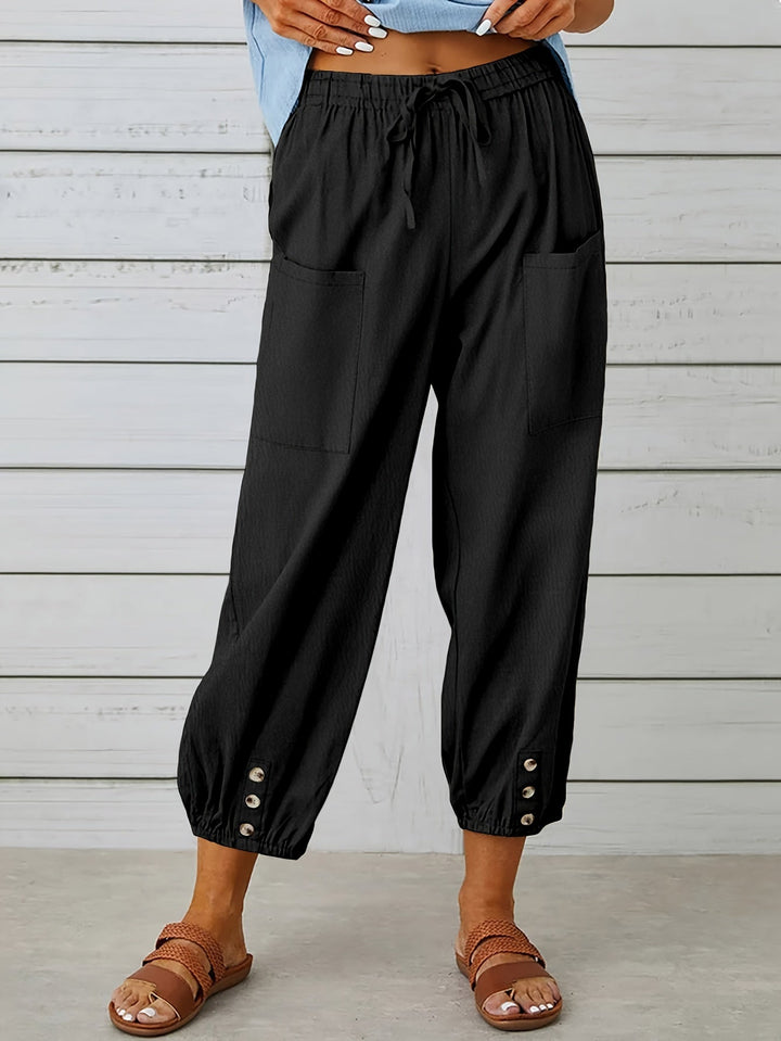 Wide Leg Capri Trousers