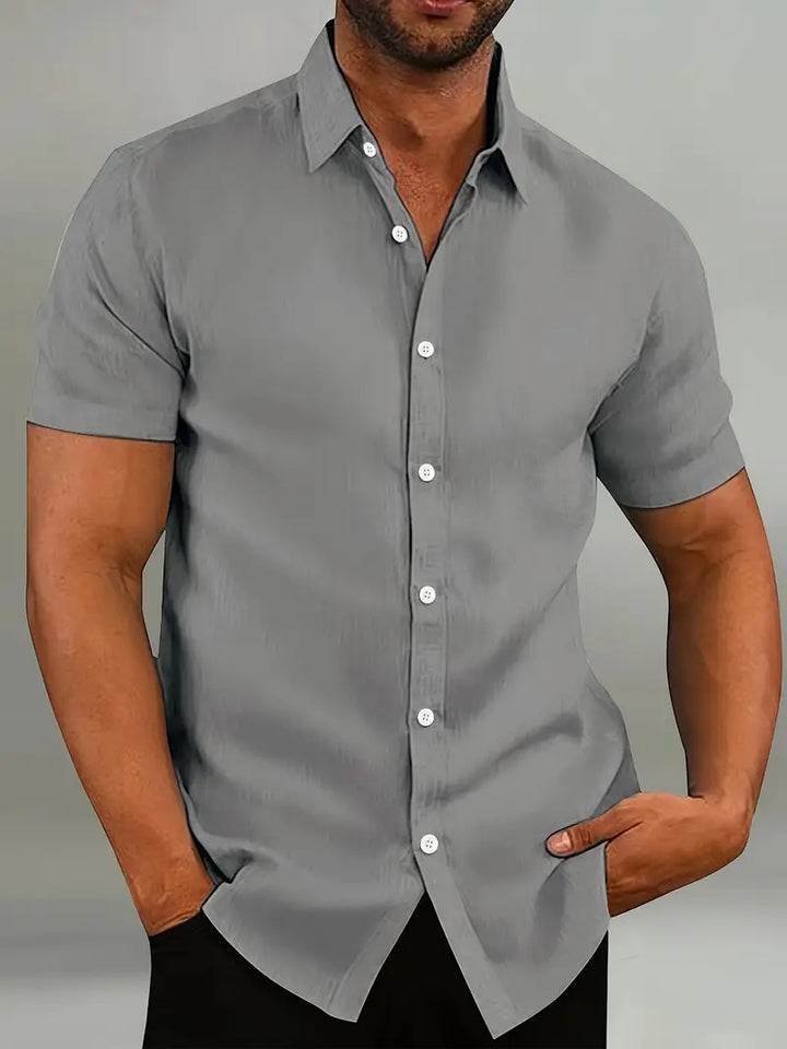 Eldric | Men’s Short Sleeve Shirt with a Clean Button Front