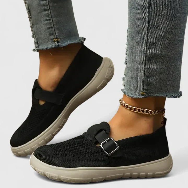 Ferola | Women’s Slip-On Trainers featuring an Adjustable Buckle Strap