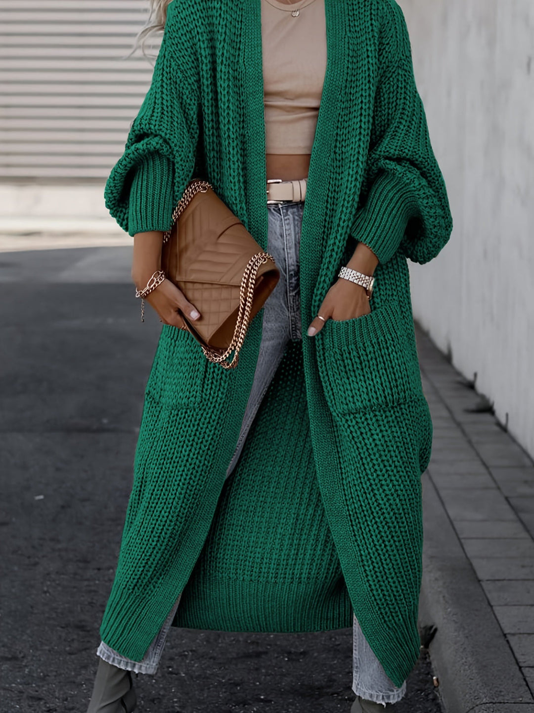 Layla™ - Elegant Deep V-Neck Long Sleeve Cardigan