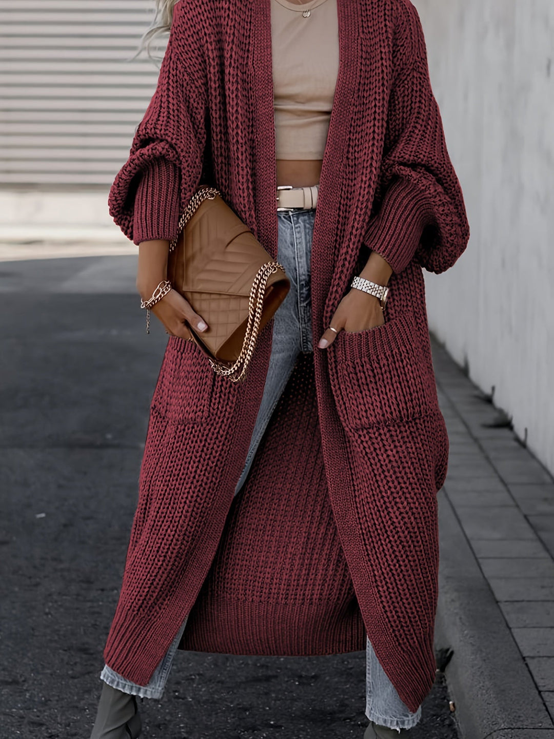 Layla™ - Elegant Deep V-Neck Long Sleeve Cardigan