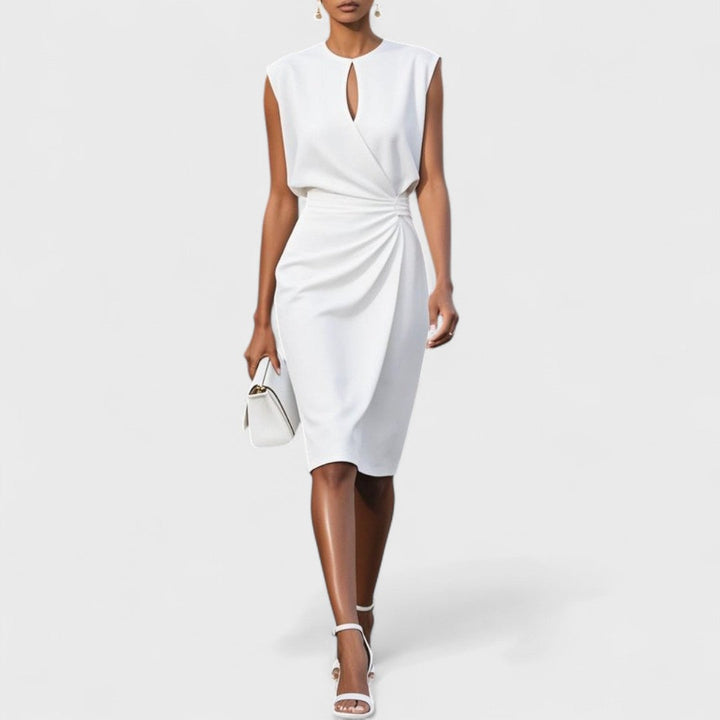 Amelie | Women’s Knee-Length Dress featuring a Keyhole Neck opening