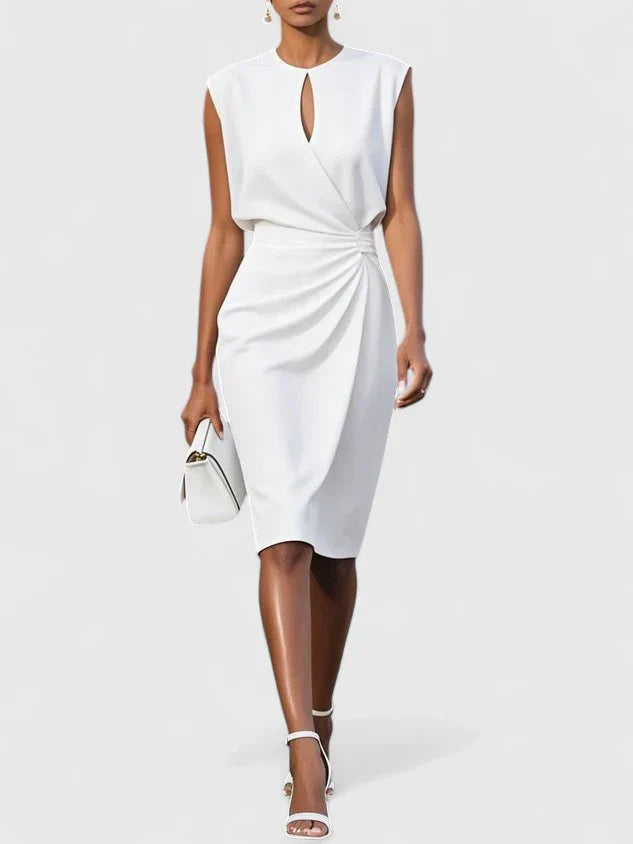Marcelline | Women’s Midi Dress featuring a Gathered Waist