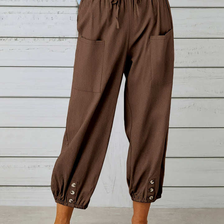 Wide Leg Capri Trousers