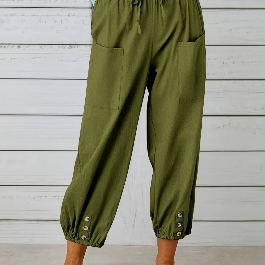 Wide Leg Capri Trousers