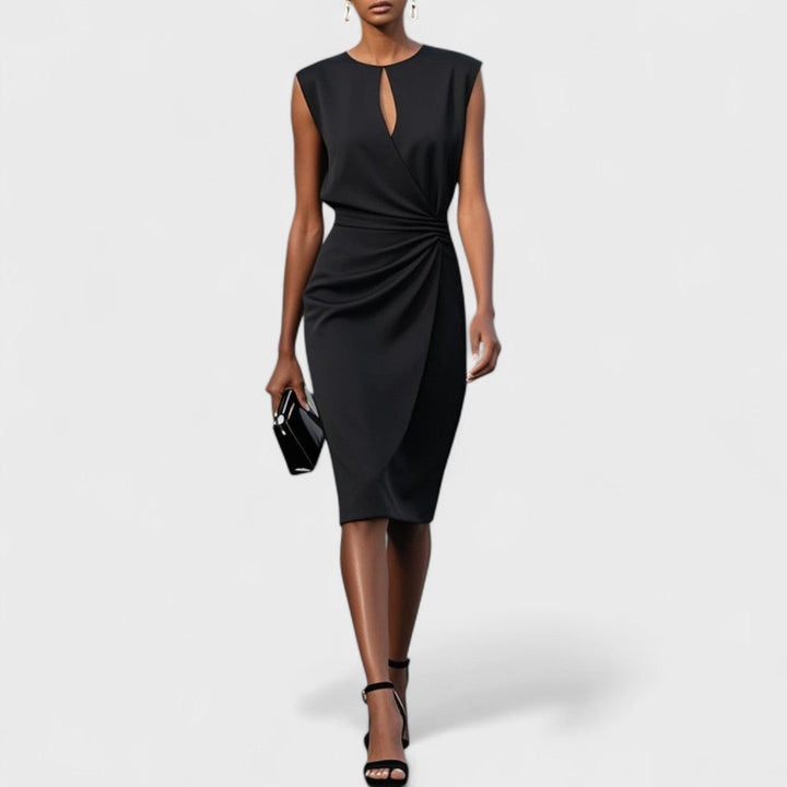 Amelie | Women’s Knee-Length Dress featuring a Keyhole Neck opening