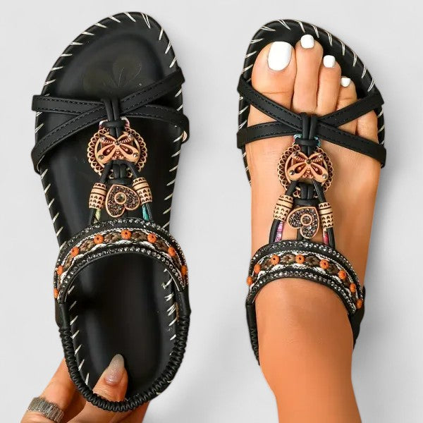 Rosalyn | Women’s Boho Sandals featuring Decorative Slings