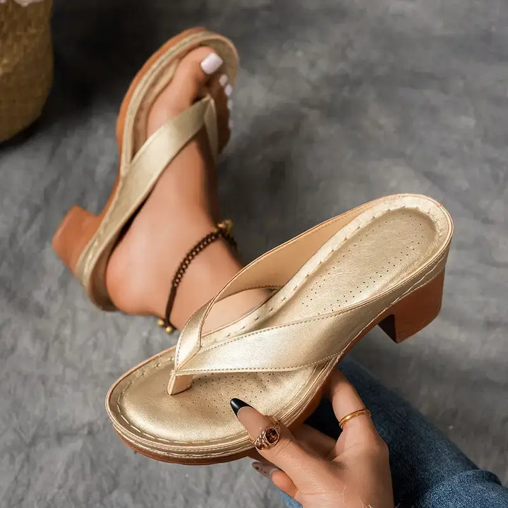 Clara | Women’s Wedge Sandals featuring Toe Post Straps