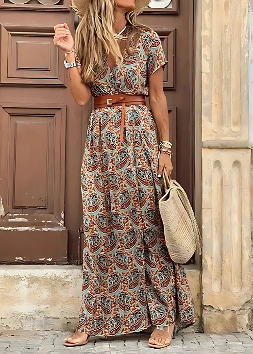 Verena | Women’s Floral Maxi Dress with a Side Split