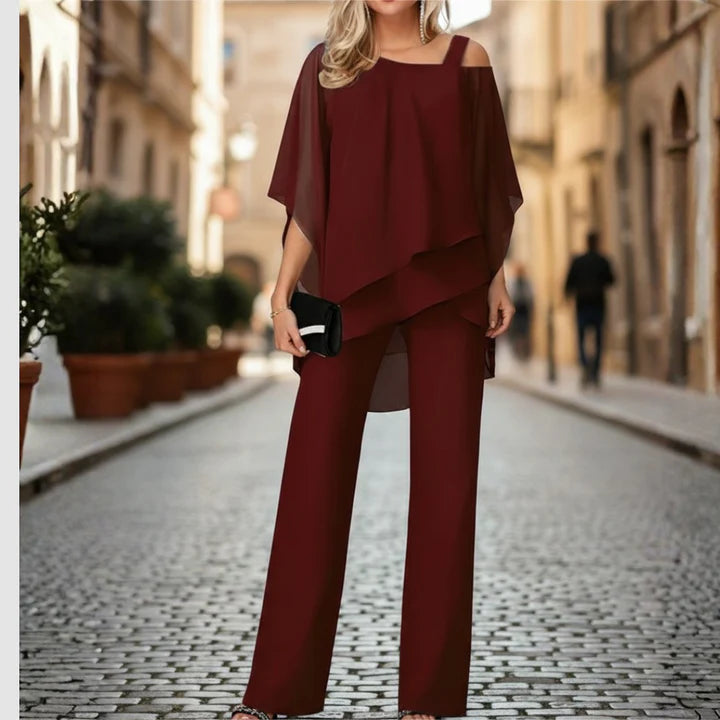 Javeline | Women’s Trouser Set with Asymmetric Overlay