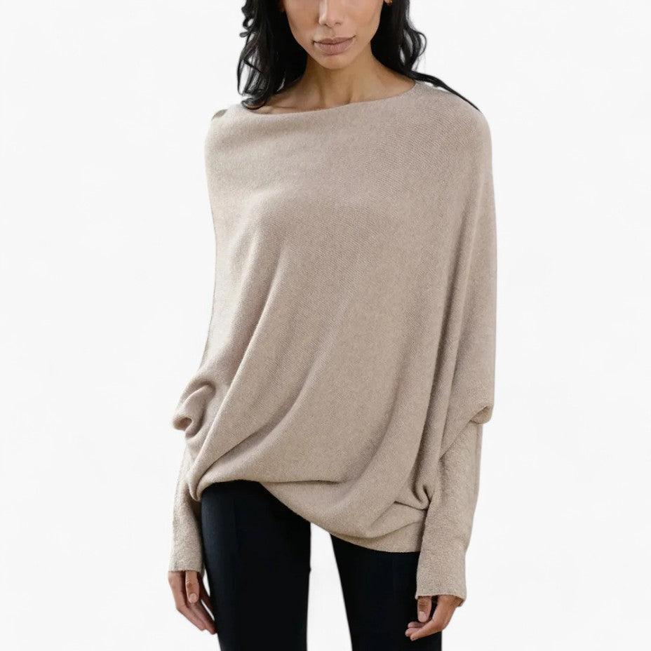 Elviana | Women’s Off-Shoulder Jumper for Relaxed Daily Outfit