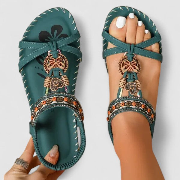 Rosalyn | Women’s Boho Sandals featuring Decorative Slings